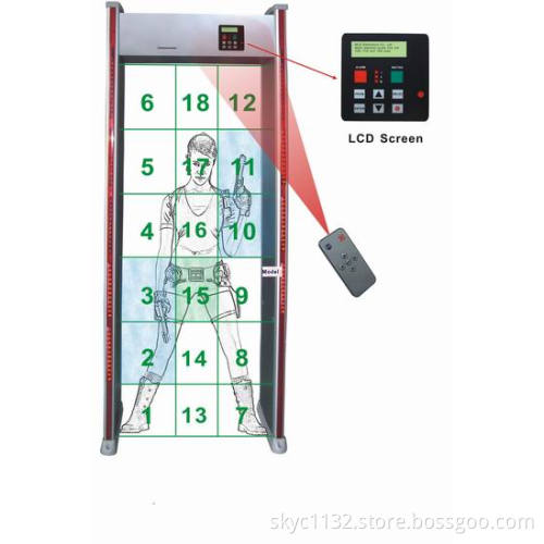 SF-500 18 Zones(LCD) Walk through metal detector